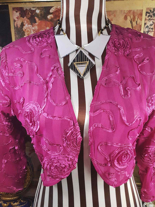 1960s Vintage Lucite Mirror Necklace 16" Choker Pendant Space Age Mod