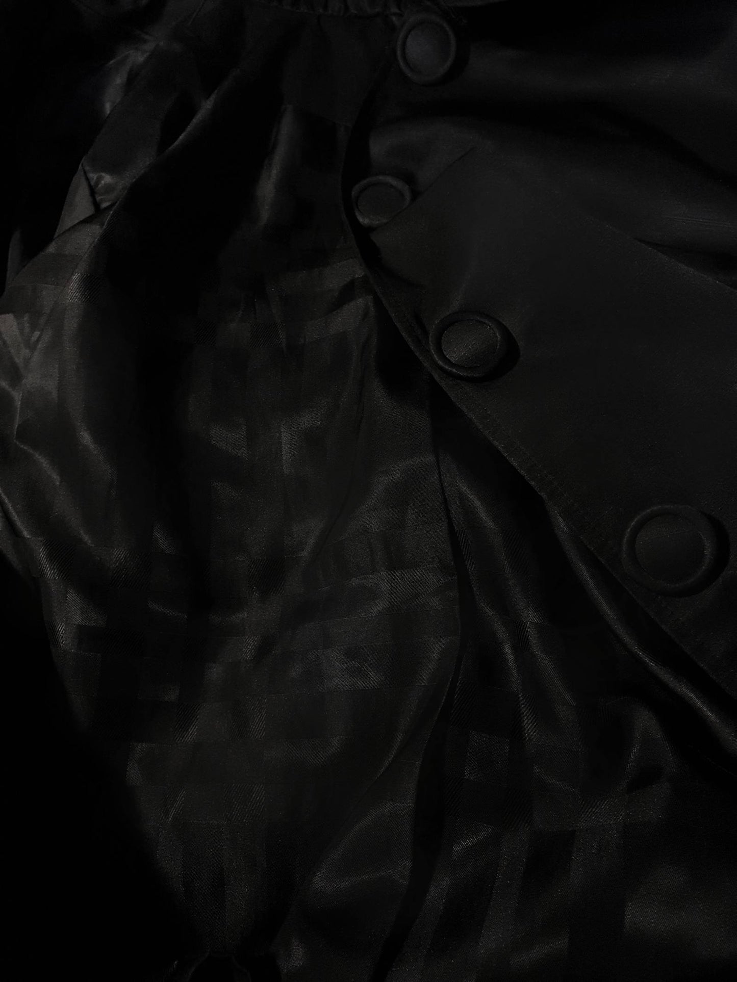 Vintage 90s Black Satin Jacket Ladies 50s Style Size 10