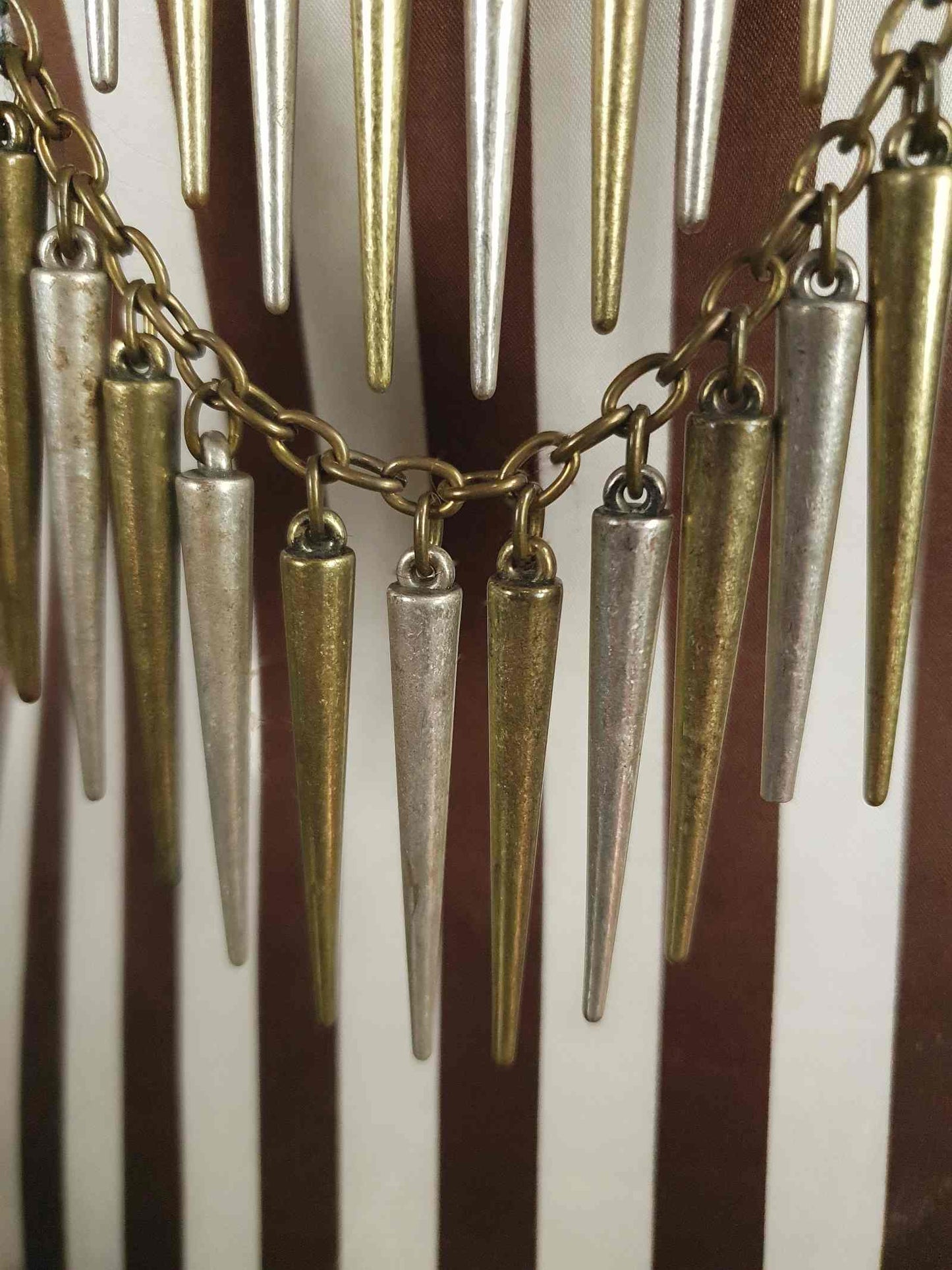 90s Vintage Boho Statement Necklace Four Tiers Artisan Bohemian