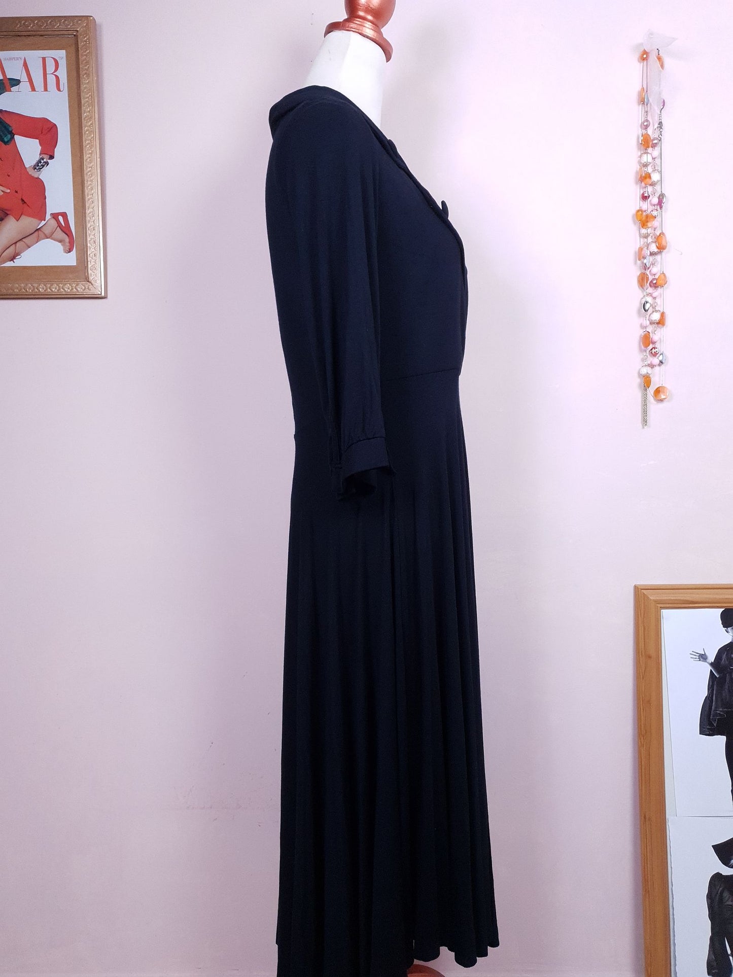 Beautifully Classic Y2K Black by Black Coffee Midi Dress - Size 10