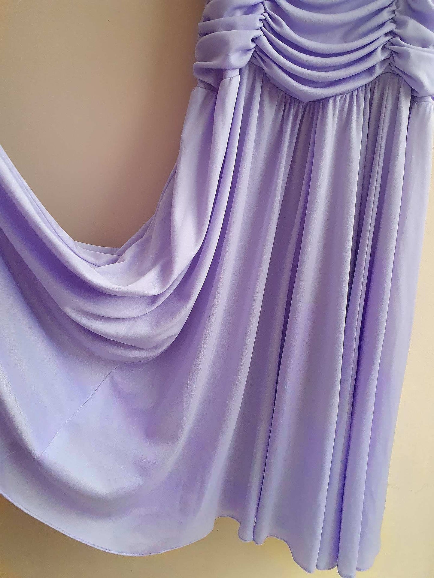Vintage 1970s Lilac Midi Dress - Party Size 12 Fit & Flare