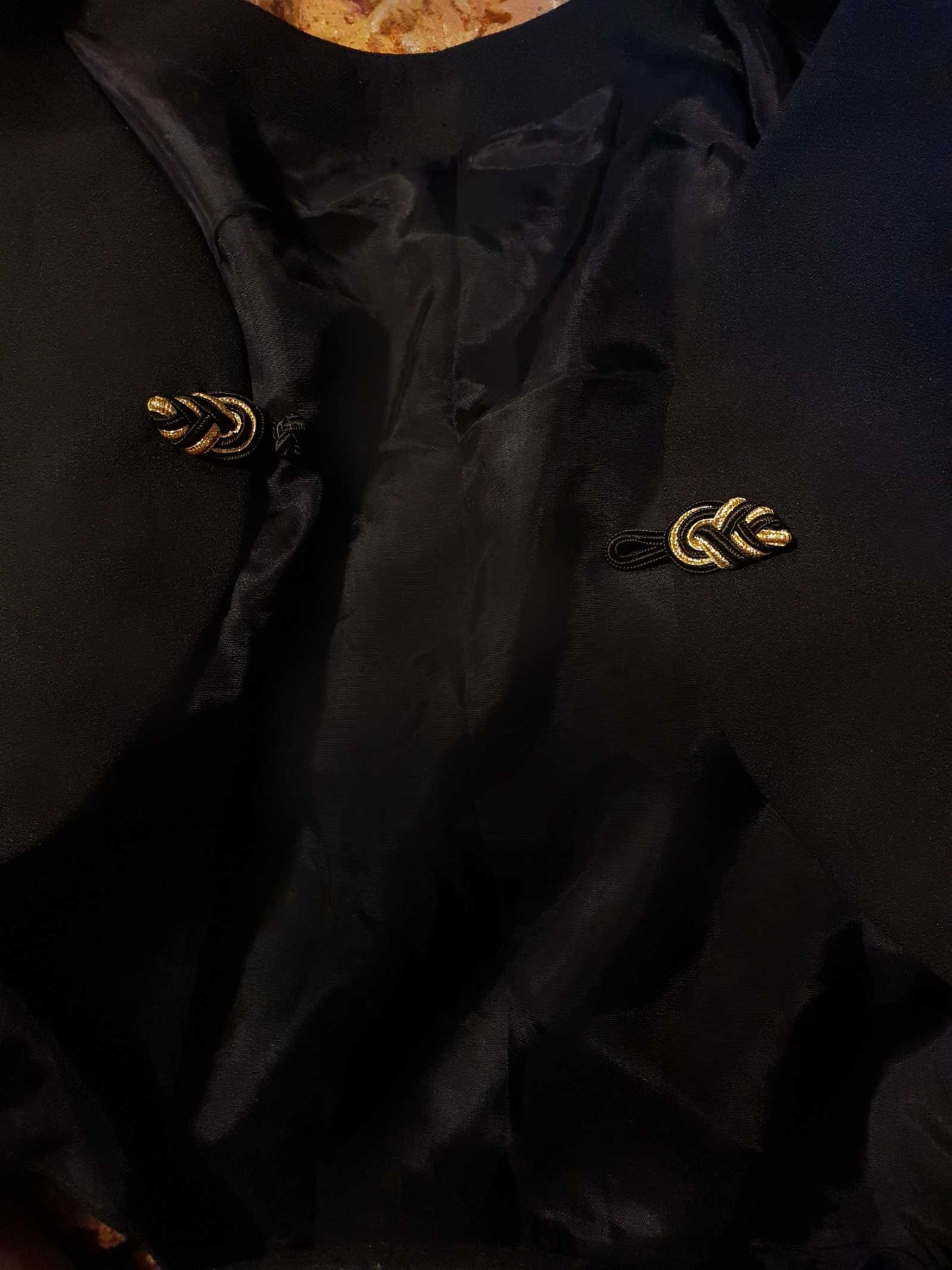 Classic 1980s Vintage Black Bolero Jacket - Size 14