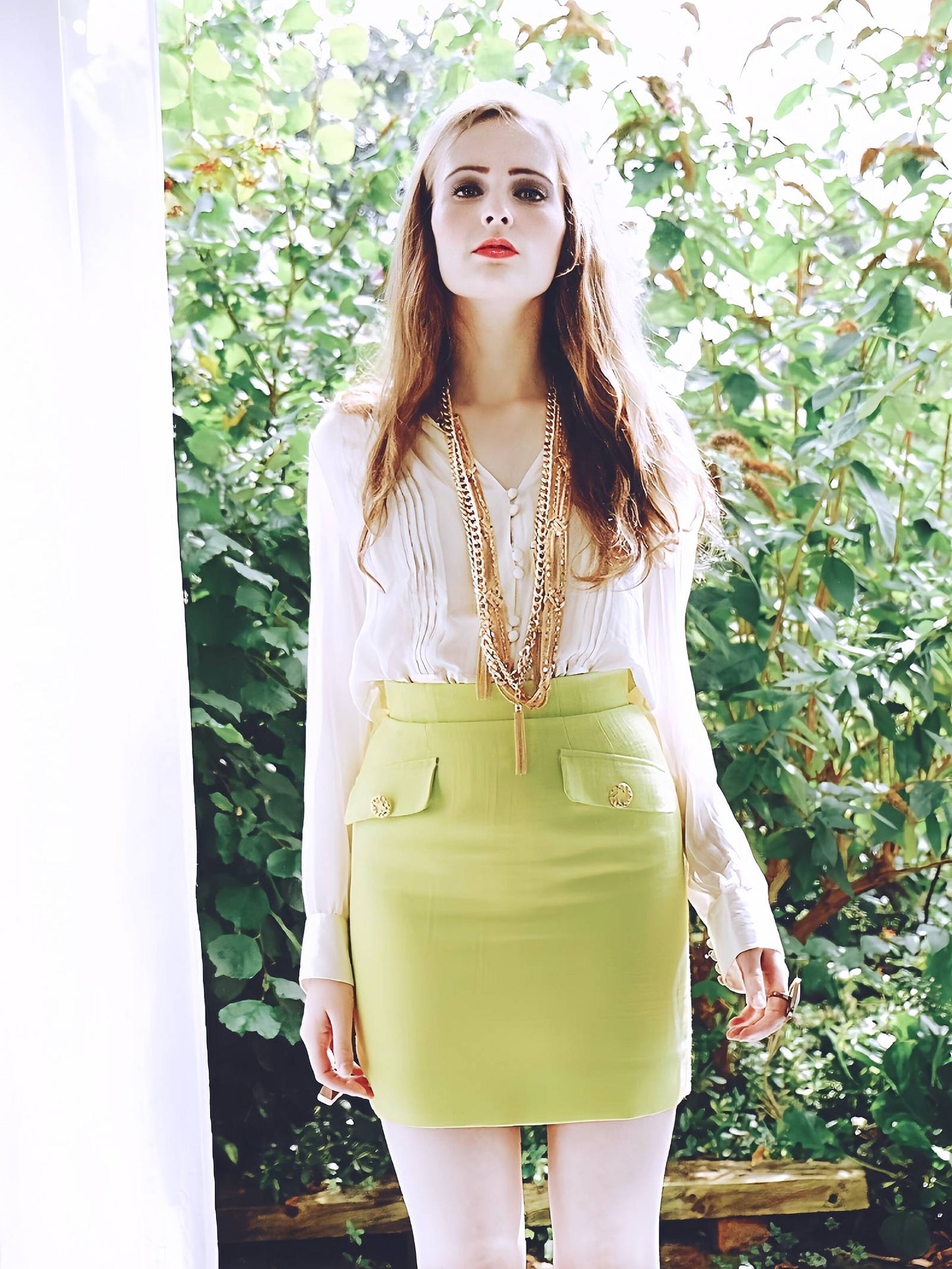 Vintage 1980s Lime Green Mini Skirt - Size 6