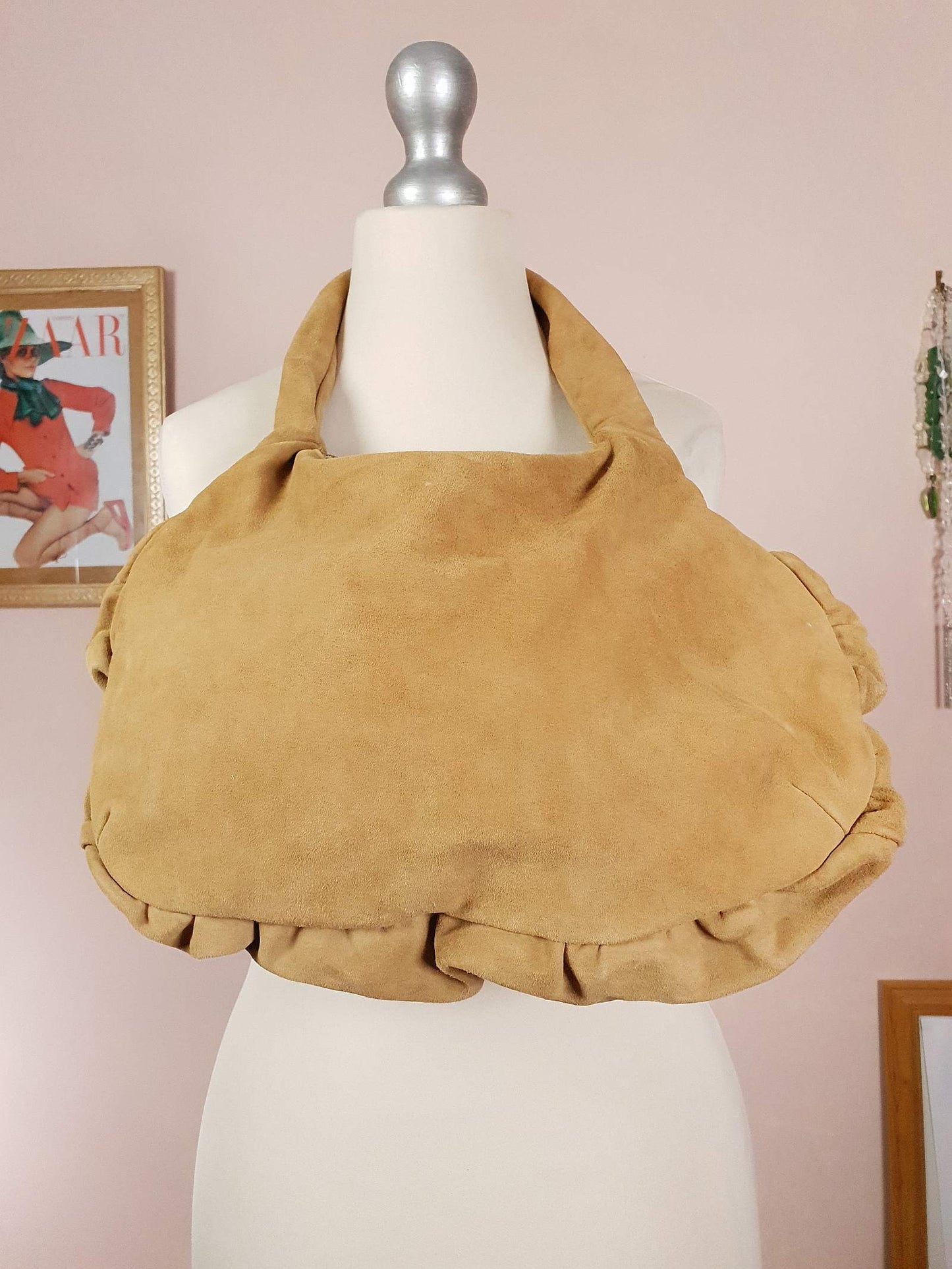 Pre-owned LK Bennett Tan Suede Leather Handbag Shoulder Bag Boho