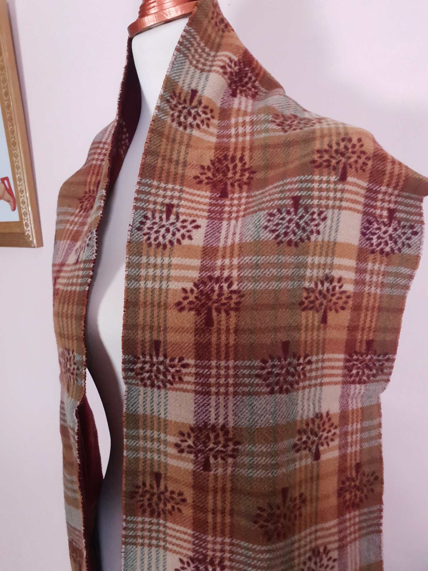 English Classics - Beautiful Pre-Loved Mulberry Tartan Plaid Merino Wool and Cashmere Scarf