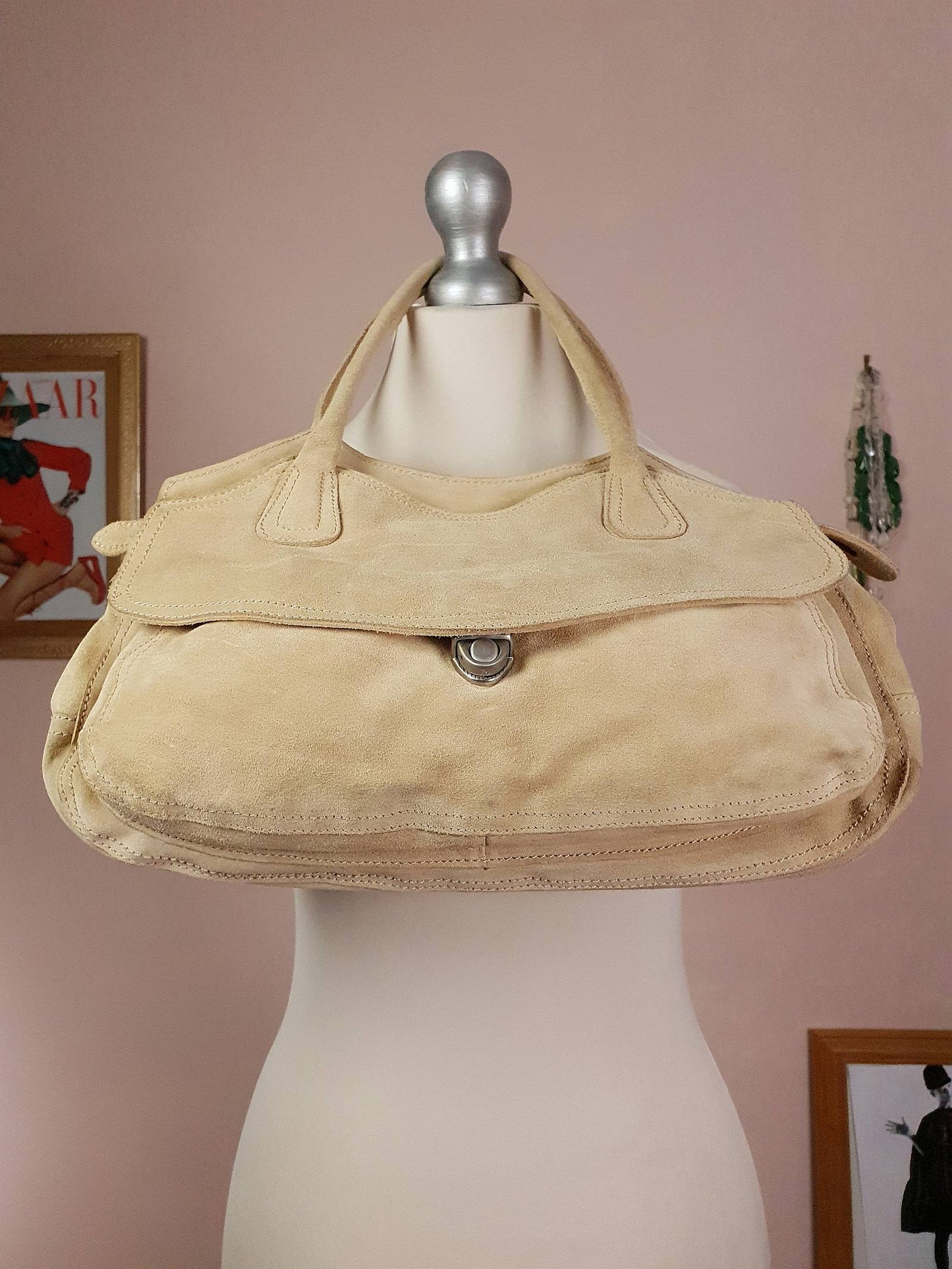 Pre-owned LK Bennett Tan Suede Leather Handbag Shoulder Bag