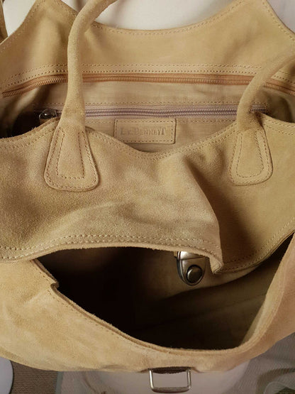 Pre-owned LK Bennett Tan Suede Leather Handbag Shoulder Bag