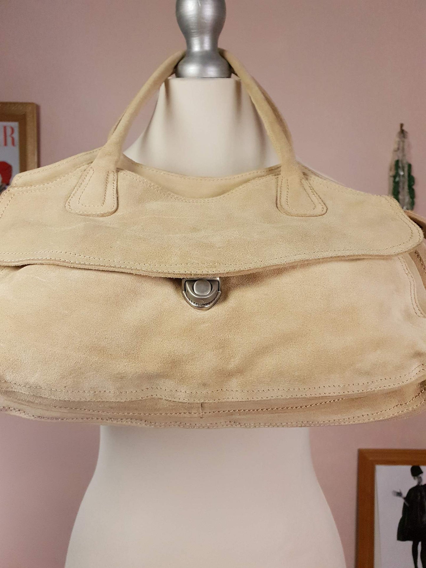 Pre-owned LK Bennett Tan Suede Leather Handbag Shoulder Bag