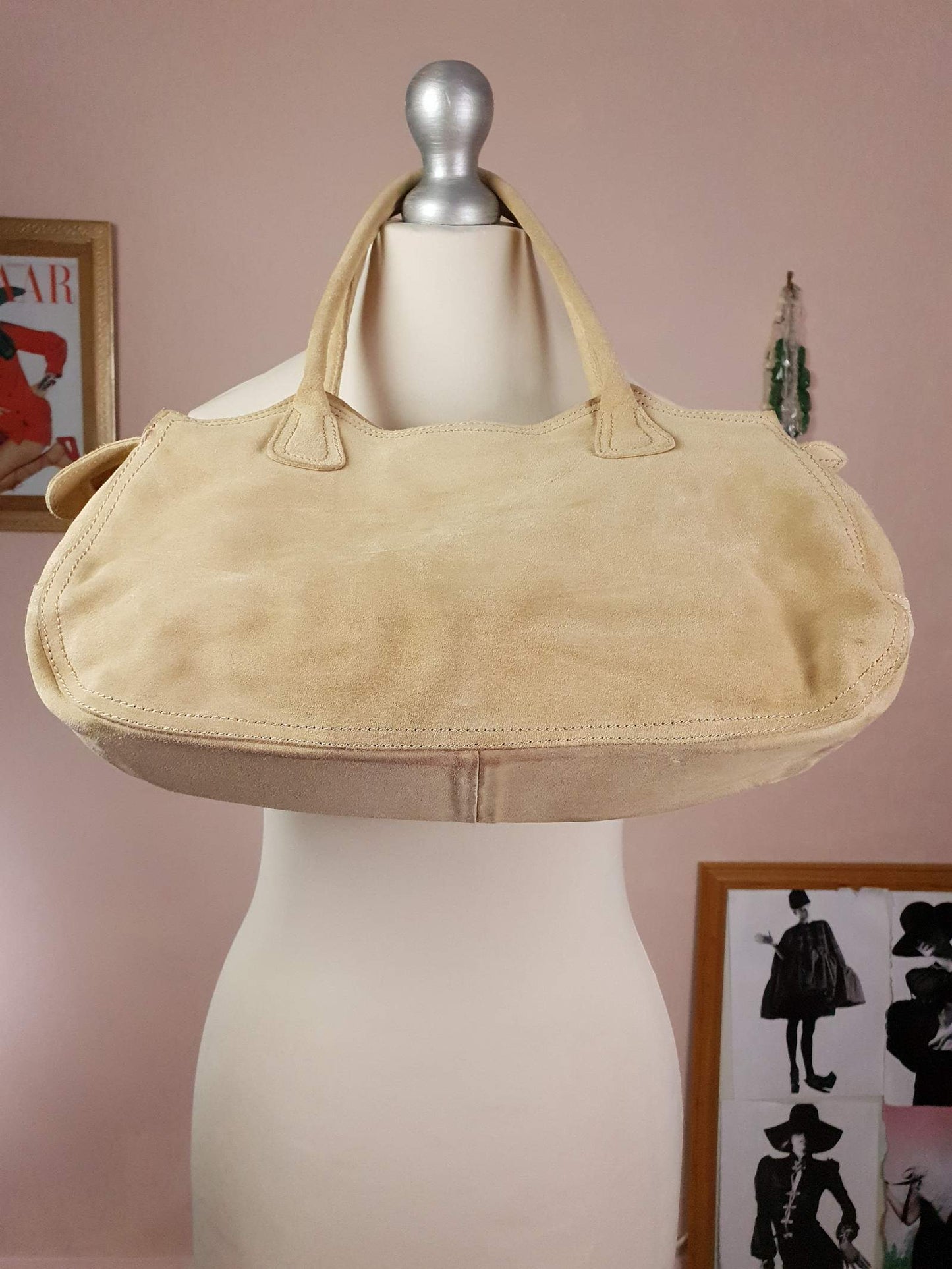 Pre-owned LK Bennett Tan Suede Leather Handbag Shoulder Bag