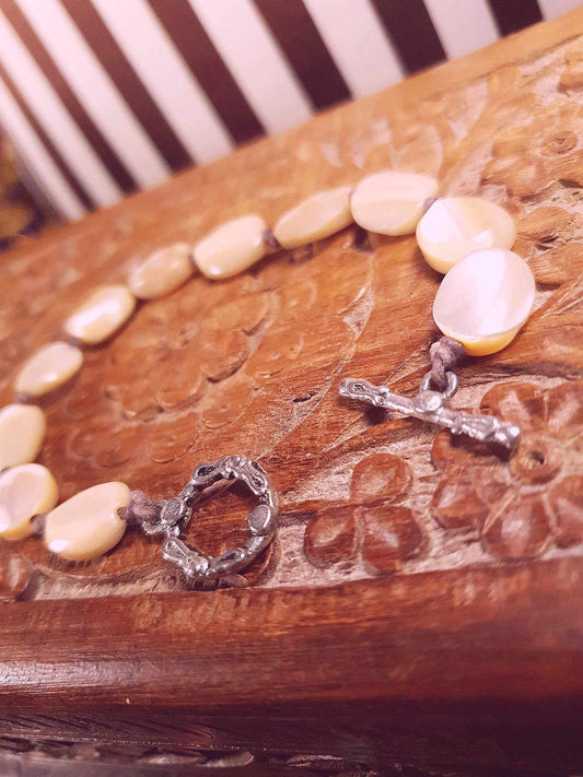 Vintage 1950s Mother of Pearl Bracelet Mid-Century MOP