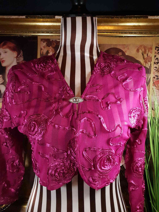 Vintage Clear Rhinestone Brooch Pin 1960s