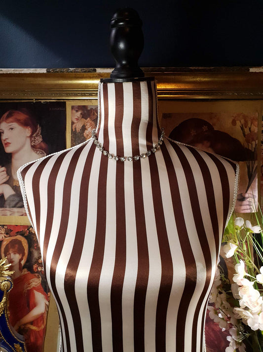 Vintage Clear Rhinestone Necklace Choker 15" 1960s Retro