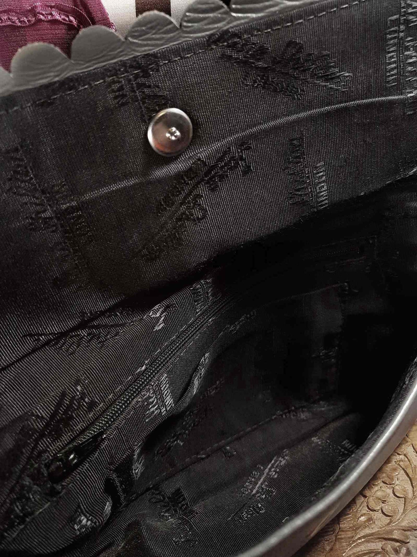 Vintage Jane Shilton Clutch Bag 1970s Grey Leather Evening Handbag Purse