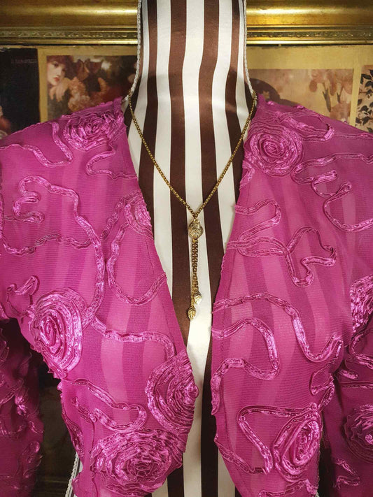 Vintage 1970s Leaf Necklace Retro Lariat Style