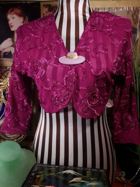 Vintage 1980s Pink Gold Hat Brooch Diamante