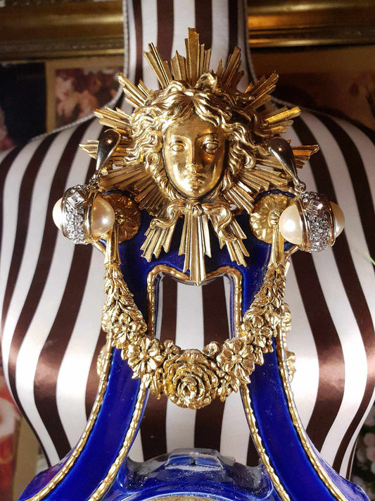 Vintage 1980s Faux Pearl Earrings Statement Clip-Ons Rhinestone Diamante Gold Tone