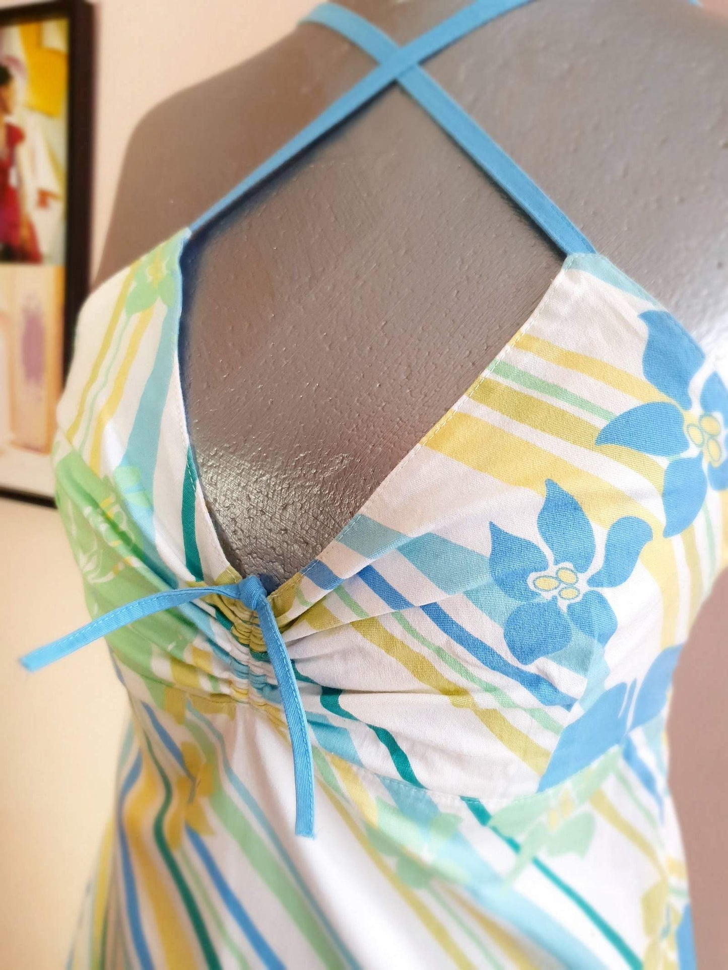 Vintage 90s Summer Dress Billabong Floral Surfer Girl Sundress Cotton - Size 10