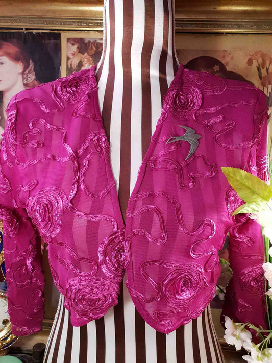 Vintage English Pewter Bird Brooch Pin Flying Swallow