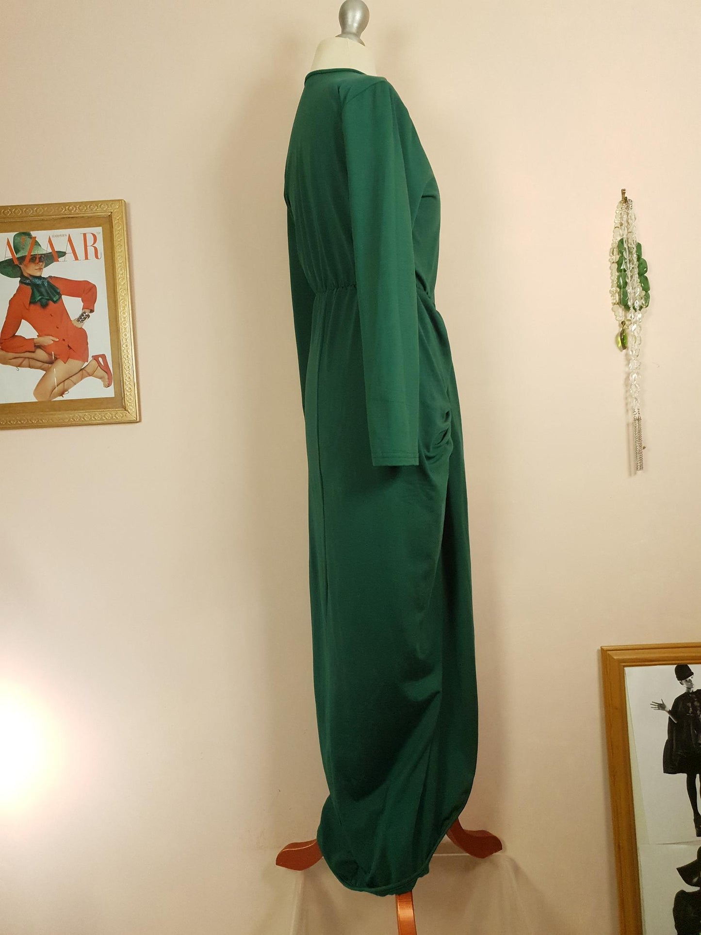 Pre-owned Green Dressing Gown House Dress Fleece Size 10