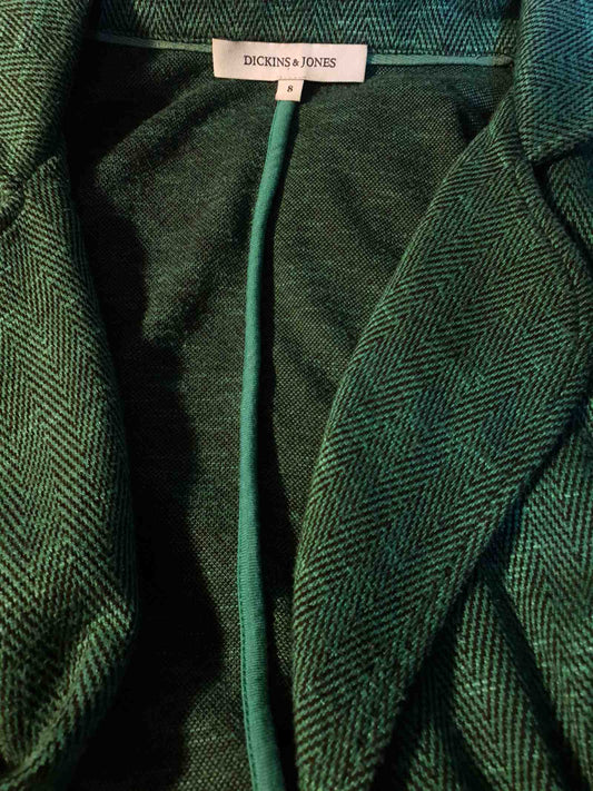 Vintage 90s Green Jacket Size 8 Blazer