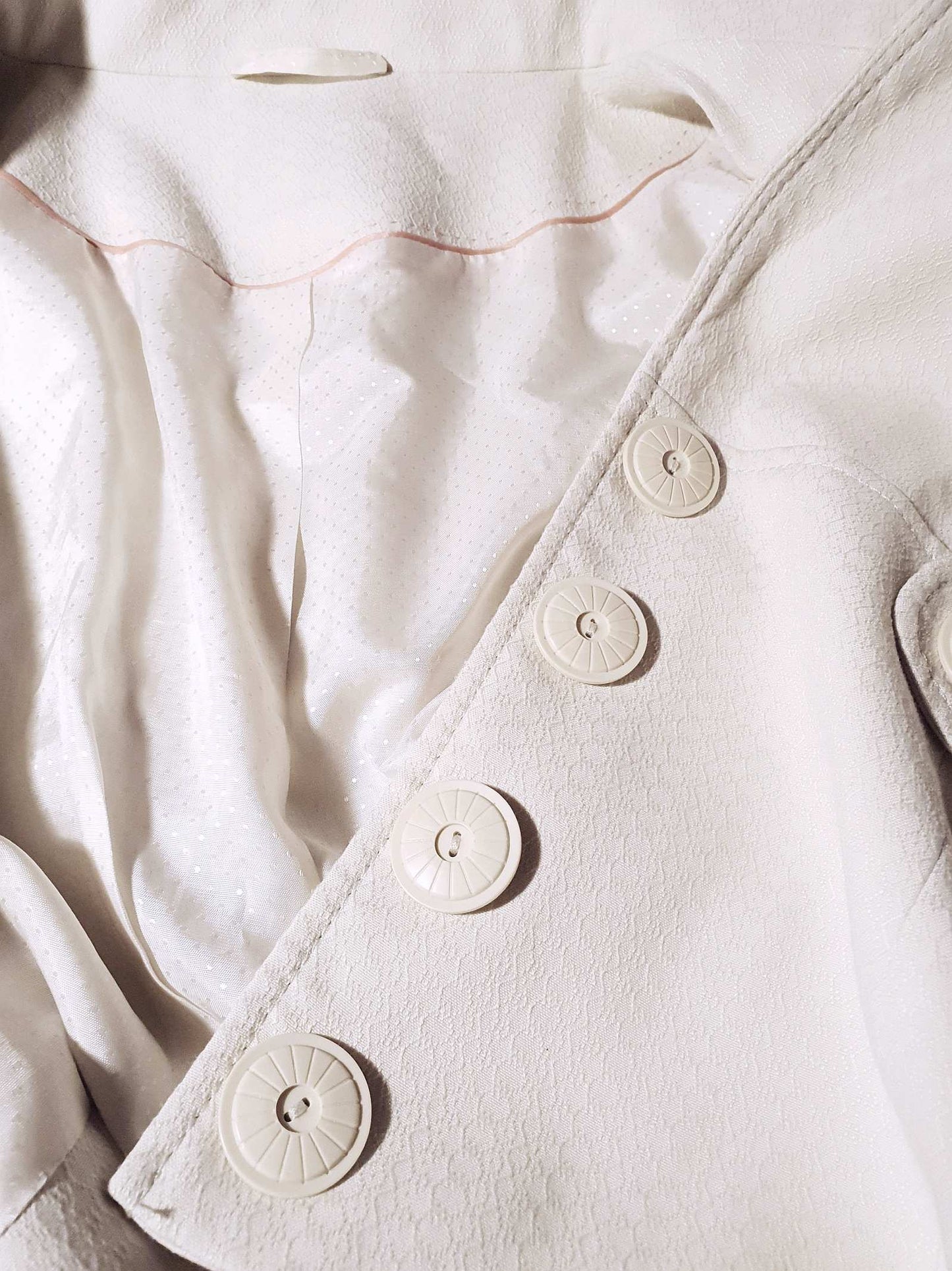 Vintage 90s White Jacket Ladies - 50s Style Size 16