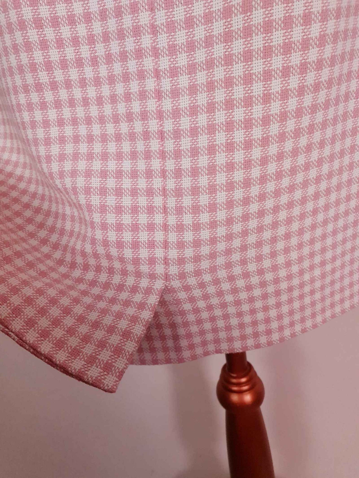 English Classics - Vintage Aquascutum Pink Check Skirt 1980s - Size 8