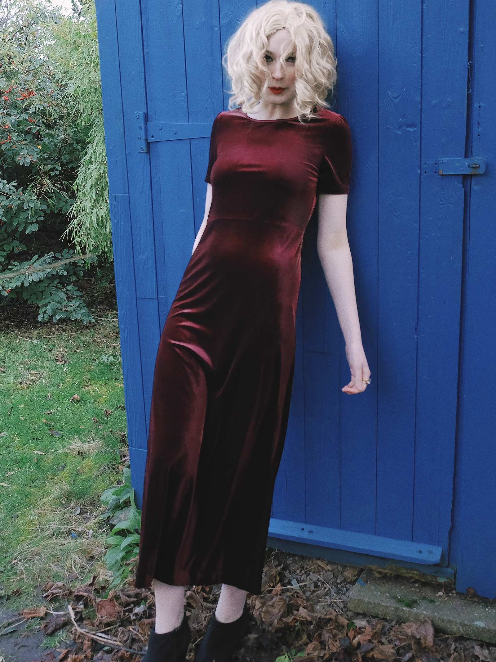 laura ashley red velvet dress Red Velvet Laura Ashley Dress