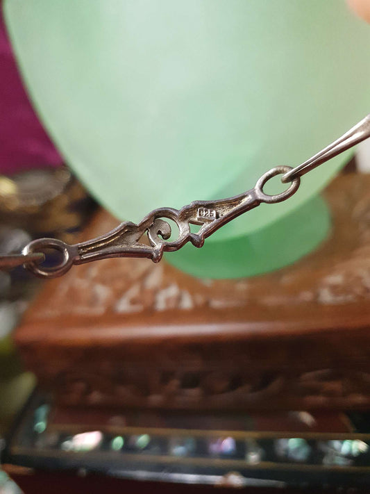 Vintage Sterling Silver Bangle Bracelet 925 Victorian Revival