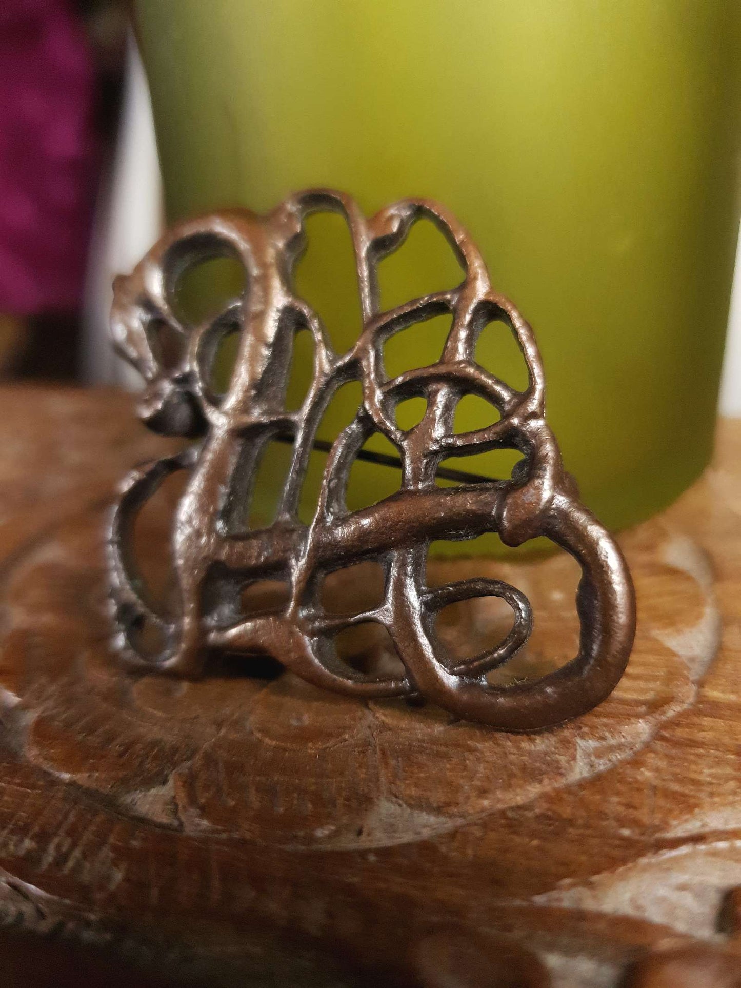 Vintage 1970s Viking Dragon Copper Brooch VTG Scandi Bronze British Museum Signed