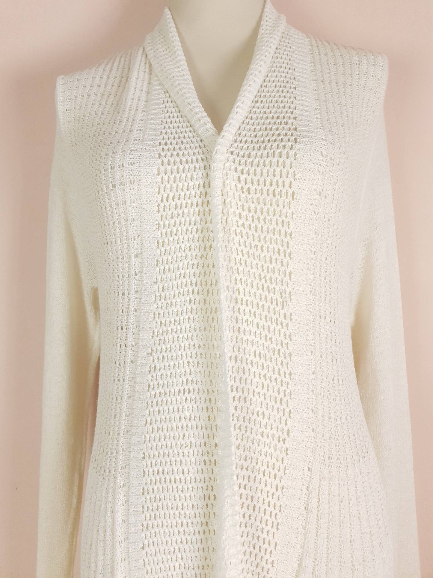 Vintage Cream Knit Cardigan Size 12
