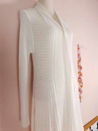 Vintage Cream Knit Cardigan Size 12