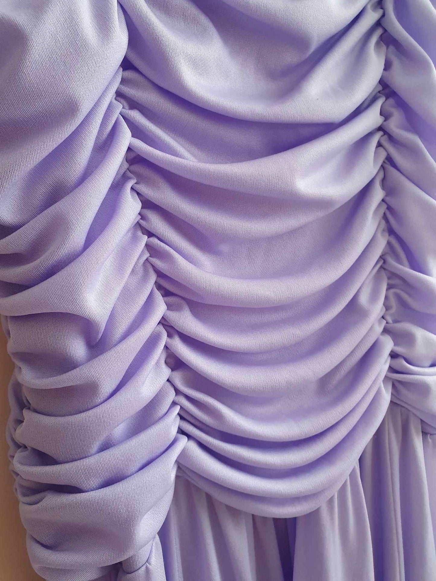Vintage 1970s Lilac Midi Dress - Party Size 12 Fit & Flare