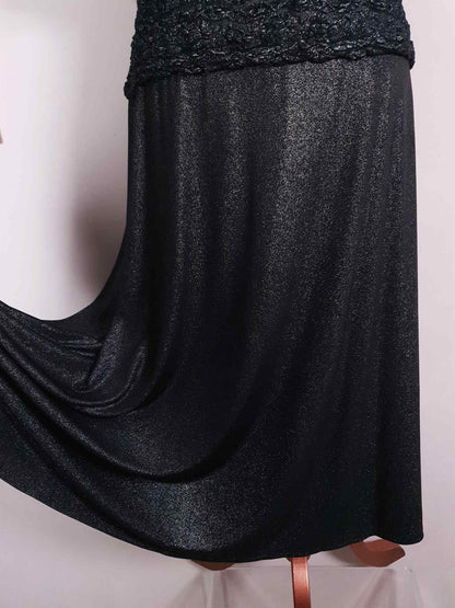 Pre-Owned Joseph Ribkoff Black Glittery Slinky Party Dress - 12/14