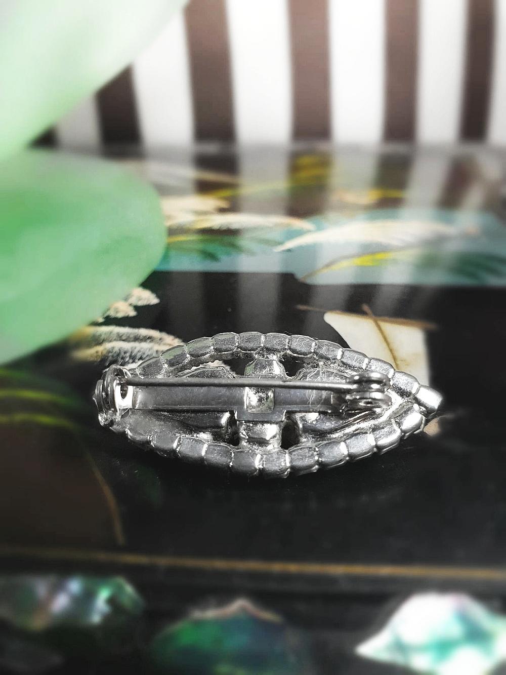 Vintage 1960s Clear Rhinestone Brooch