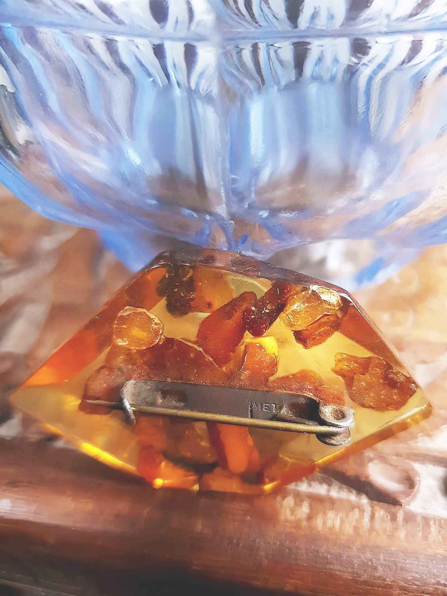 Vintage 1920s Baltic Amber Brooch Antique Art Deco
