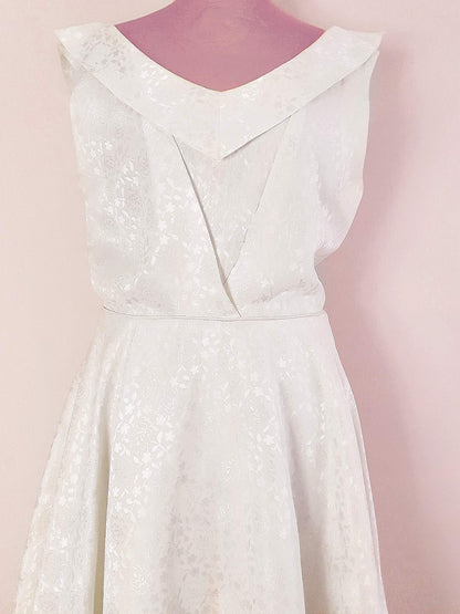 Divine 1950s Vintage White Dress Gown - Size 10