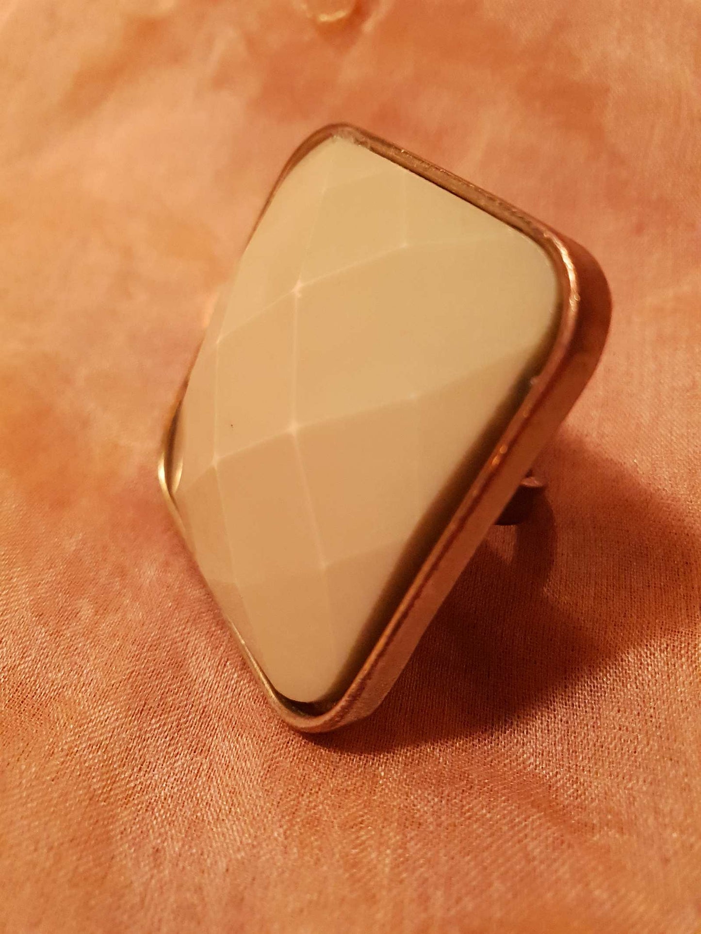 Groovy Vintage 1960s Large Square Faceted Showstopper Ring