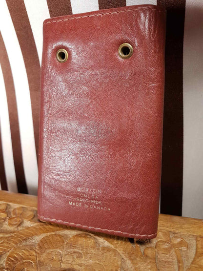 Vintage 1970s Buxton Key Holder Omega Soft Hide Leather Wallet
