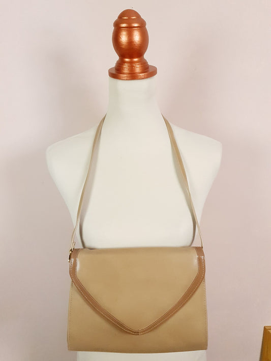 Classic 1970s Camel Brown Shoulder Bag Handbag