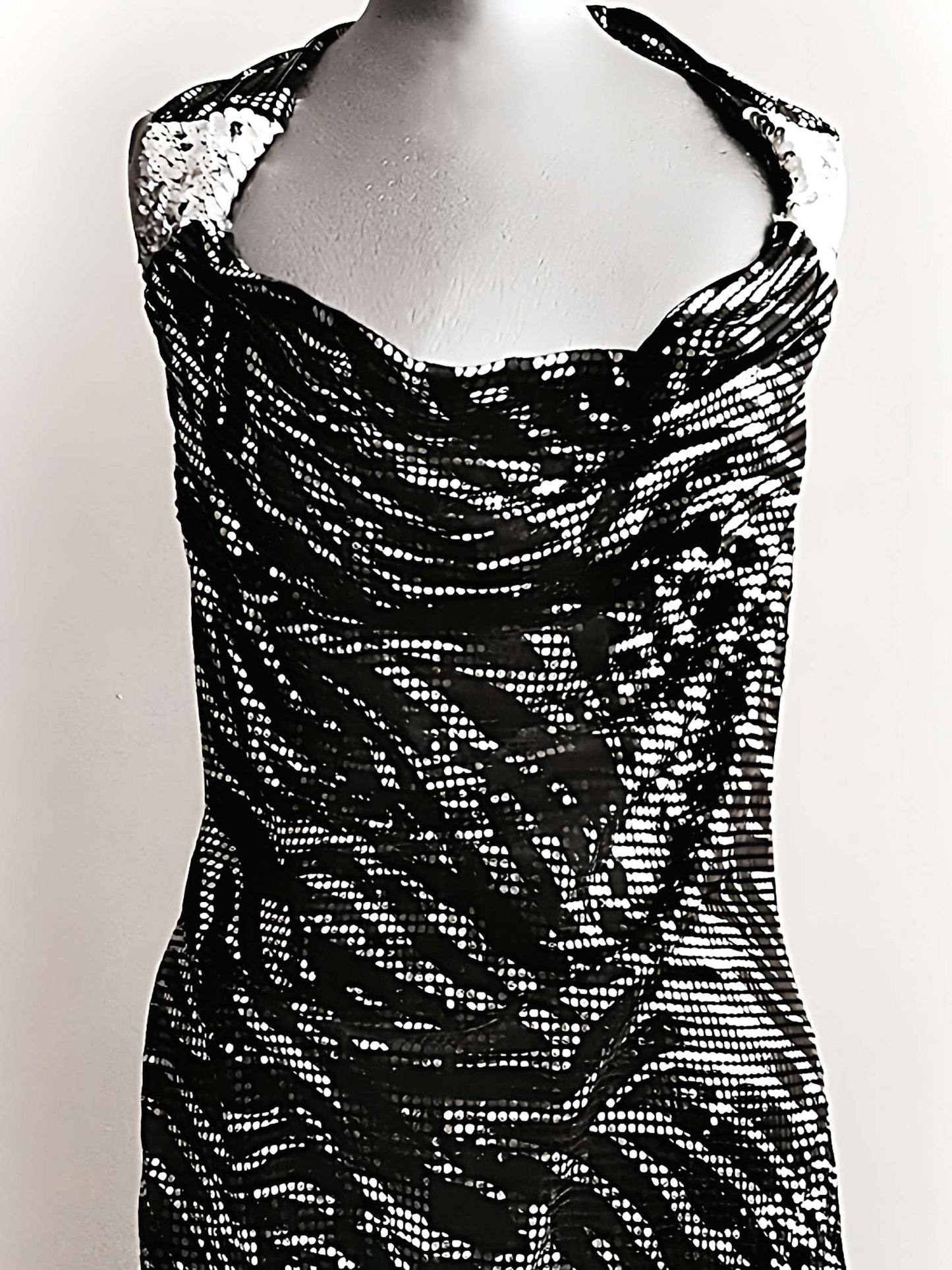 Vintage 1980s Zebra Print Mini Dress Party Evening Retro - Size 10