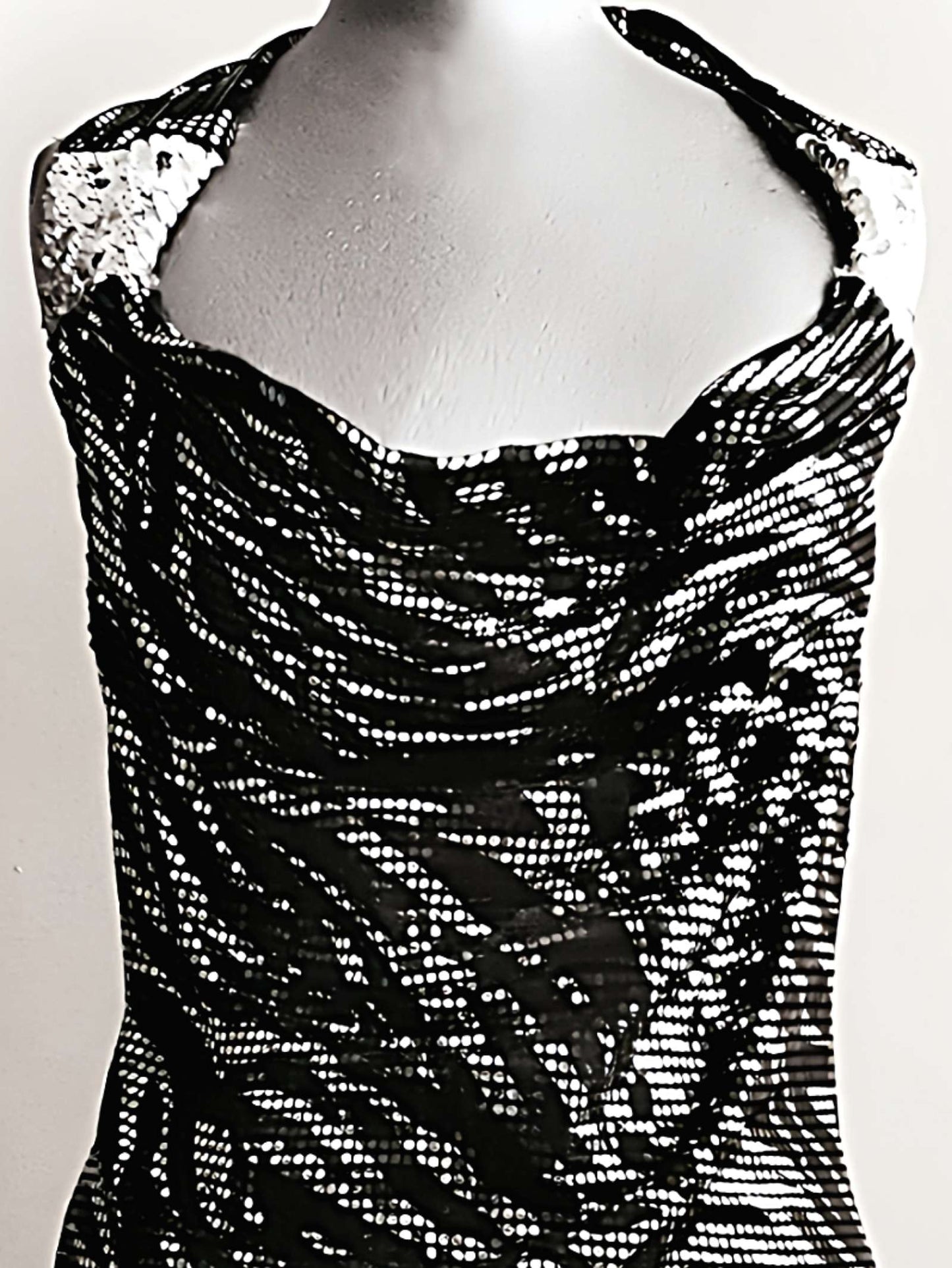 Vintage 1980s Zebra Print Mini Dress Party Evening Retro - Size 10