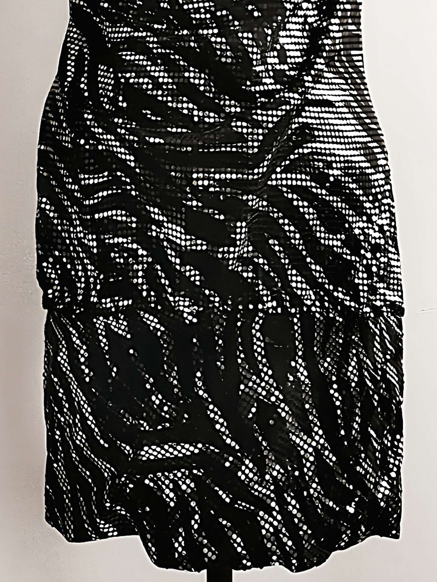 Vintage 1980s Zebra Print Mini Dress Party Evening Retro - Size 10