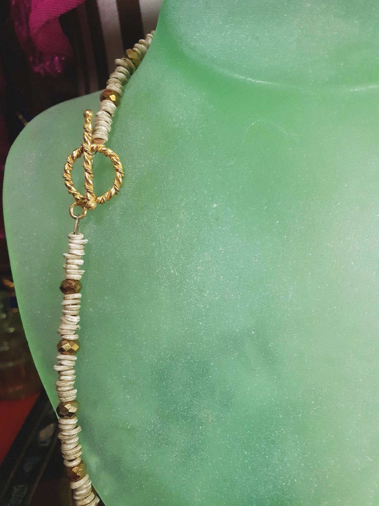 Vintage Boho Bead Necklace 22" Bohemian Artisan 1970s Multi