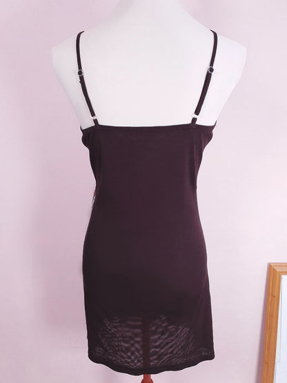 90s Vintage Sequin Party Dress Copper Silver  - Size 10/12