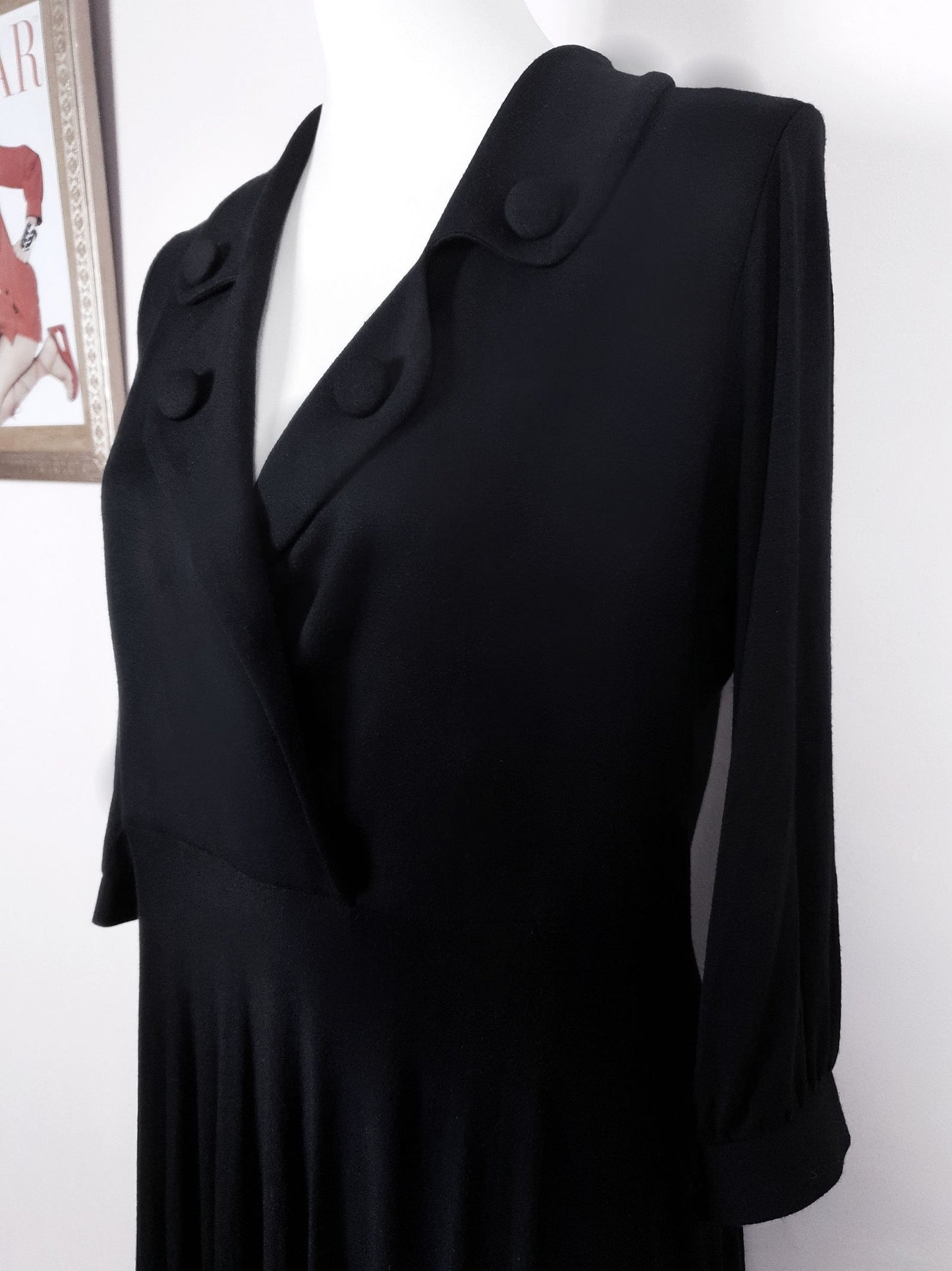 Beautifully Classic Y2K Black by Black Coffee Midi Dress - Size 10