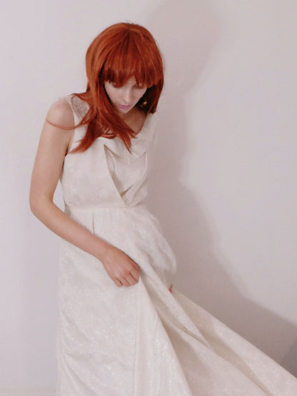 Divine 1950s Vintage White Dress Gown - Size 10