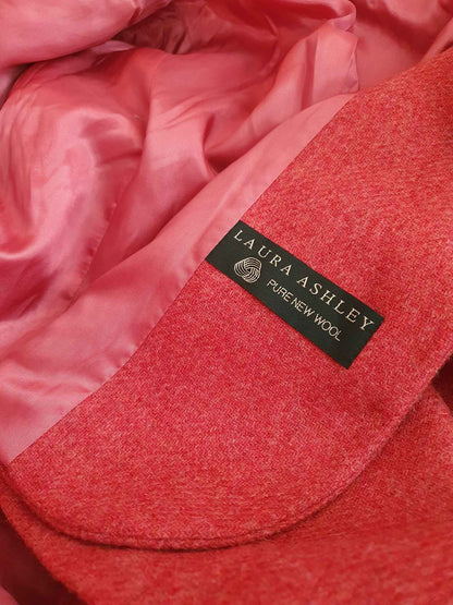 English Classics - Vintage Laura Ashley Pink Wool Tweed Jacket - Size 14