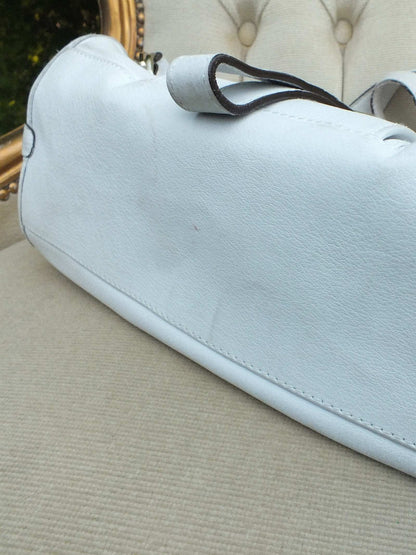 English Classics - Pre-Loved Luella White Leather Handbag Tote Shoulder Bag