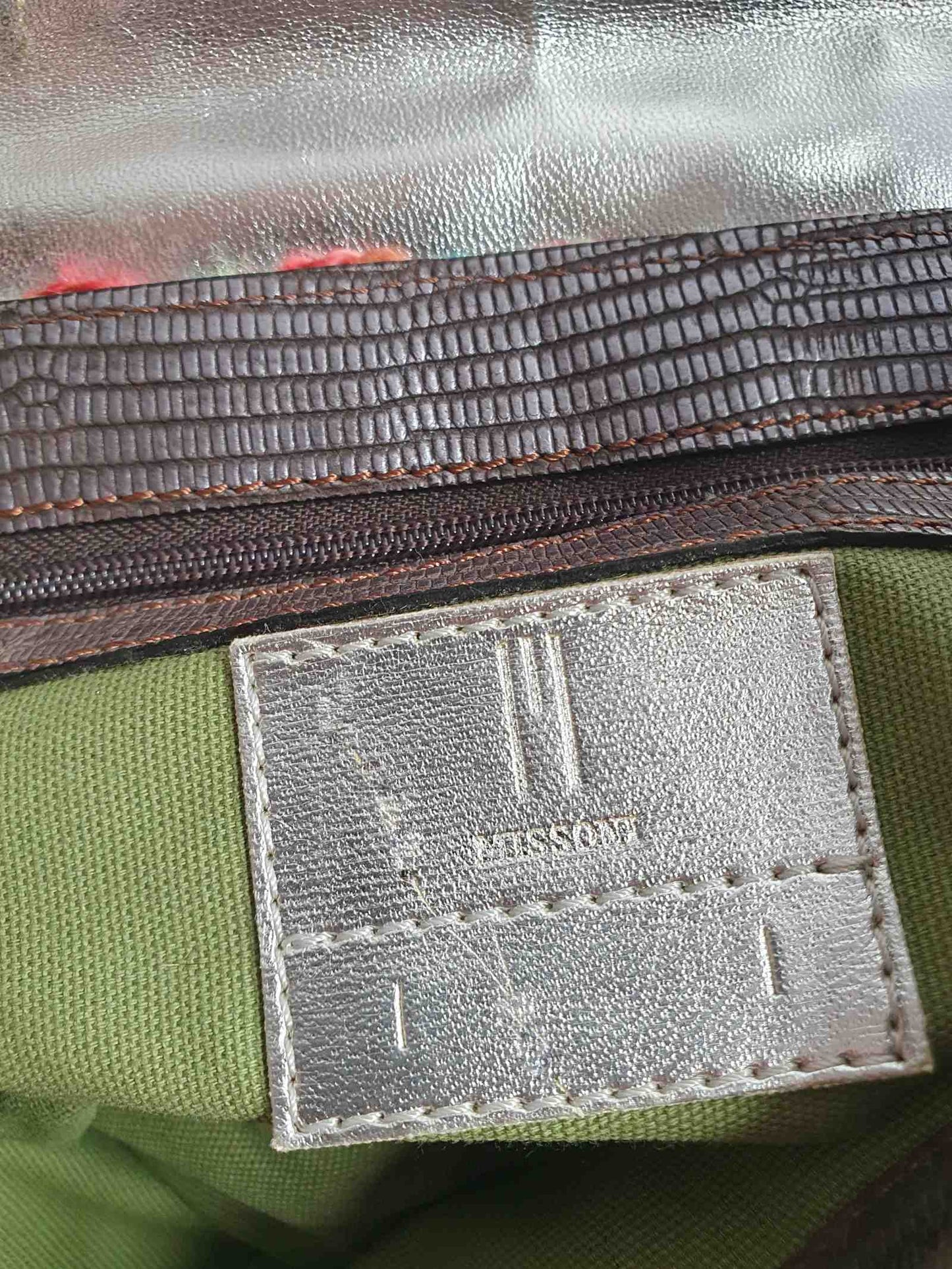 Pre-owned Missoni Tweed & Leather Handbag Shoulder Bag