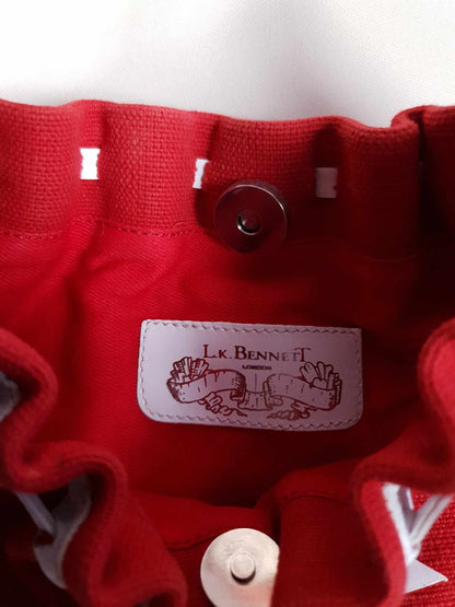 English Classics - Cute Vintage LK Bennett Red and White Shoulder Bag Handbag